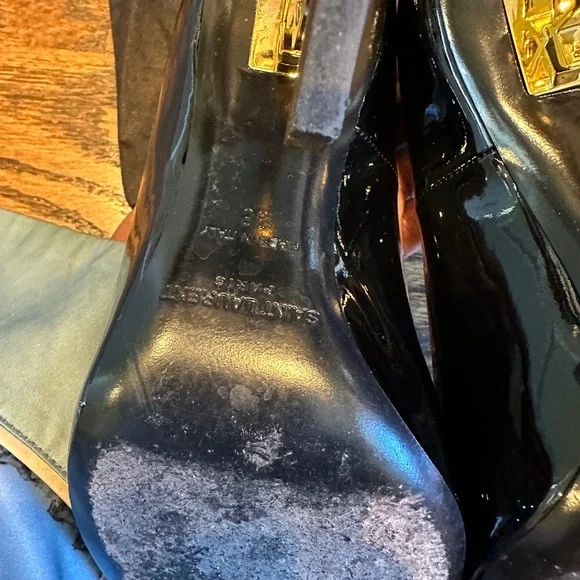 SAINT LAURENT OPYUM PUMPS IN PATENT LEATHER - 38.5 - Picture 14 of 15